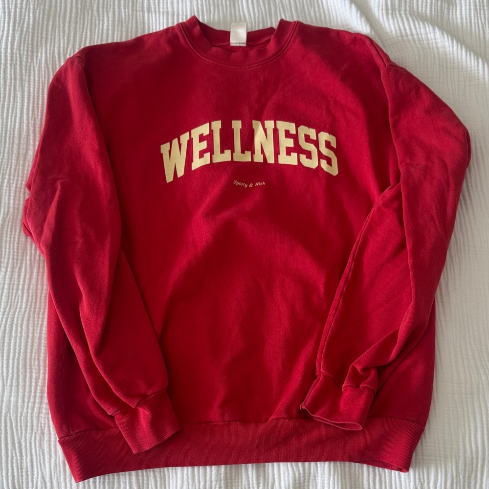 Sporty & Rich Red Wellness Sweatshirt